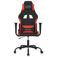 Sedia da Gaming Nero e Rosso in Tessuto 345478