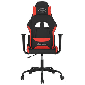 Sedia da Gaming Nero e Rosso in Tessuto 345478