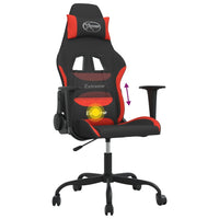 Sedia da Gaming Nero e Rosso in Tessuto 345478