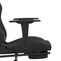 Sedia da Gaming Massaggio e Poggiapiedi Nero in Tessuto cod mxl 63603