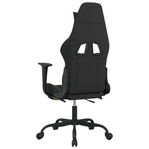 Sedia da Gaming Massaggio e Poggiapiedi Nero e Verde Chiaro cod mxl 76879