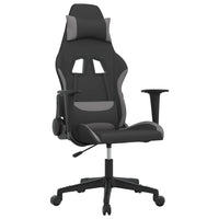 Sedia da Gaming Nero e Grigio Chiaro in Tessuto 345492