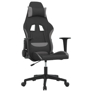 Sedia da Gaming Nero e Grigio Chiaro in Tessuto 345492