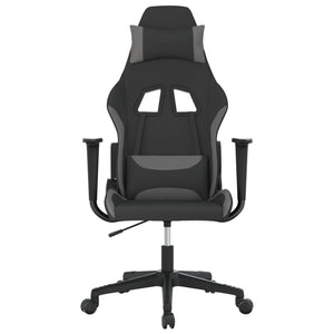 Sedia da Gaming Nero e Grigio Chiaro in Tessuto 345492