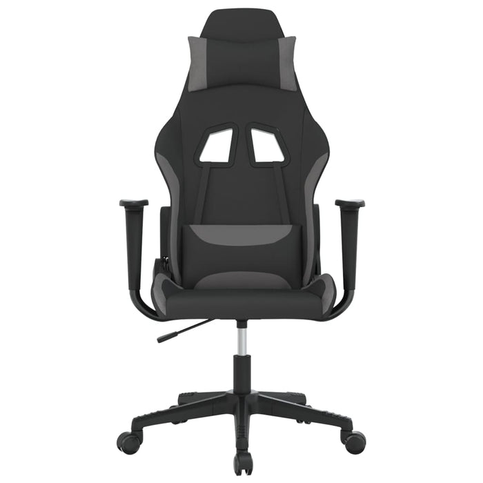 Sedia da Gaming Nero e Grigio Chiaro in Tessuto 345492