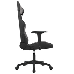 Sedia da Gaming Nero e Grigio Chiaro in Tessuto 345492
