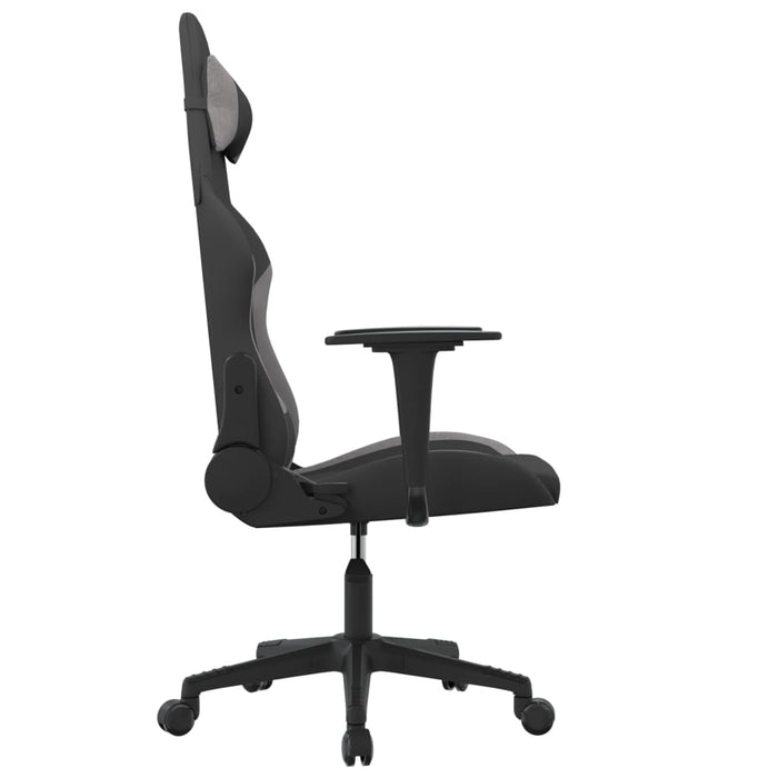 Sedia da Gaming Nero e Grigio Chiaro in Tessuto 345492