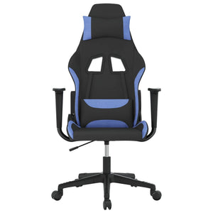 Sedia da Gaming Nero e Blu in Tessuto 345497