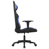 Sedia da Gaming Nero e Blu in Tessuto 345497