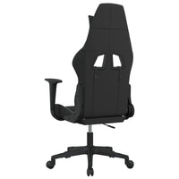 Sedia da Gaming Nero e Bianco in Tessuto 345498