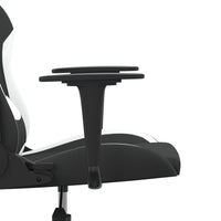 Sedia da Gaming Nero e Bianco in Tessuto 345498