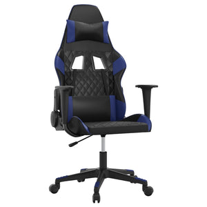 Sedia da Gaming Massaggiante Nero e Blu in Similpelle cod mxl 73222