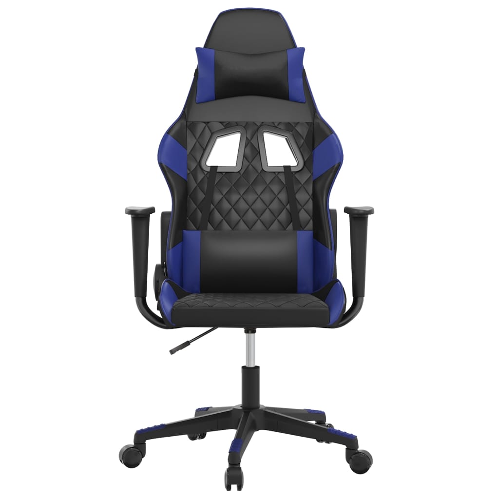 Sedia da Gaming Massaggiante Nero e Blu in Similpelle 345511