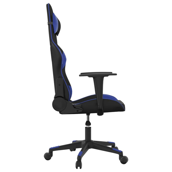 Sedia da Gaming Massaggiante Nero e Blu in Similpelle 345511