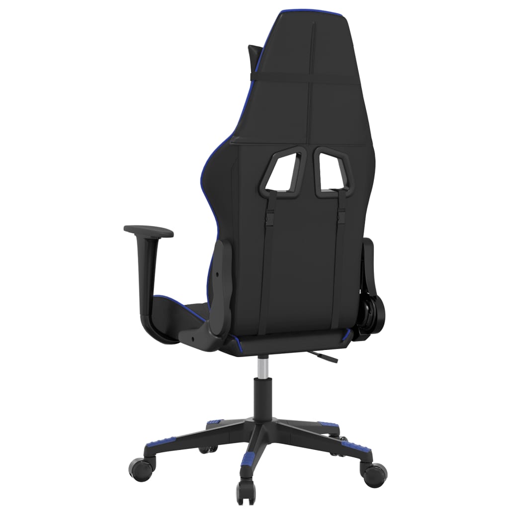 Sedia da Gaming Massaggiante Nero e Blu in Similpelle 345511