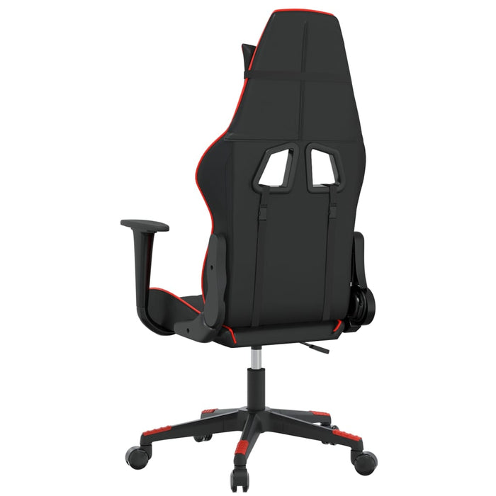 Sedia da Gaming Massaggiante Rosso e Nero in Similpelle 345512