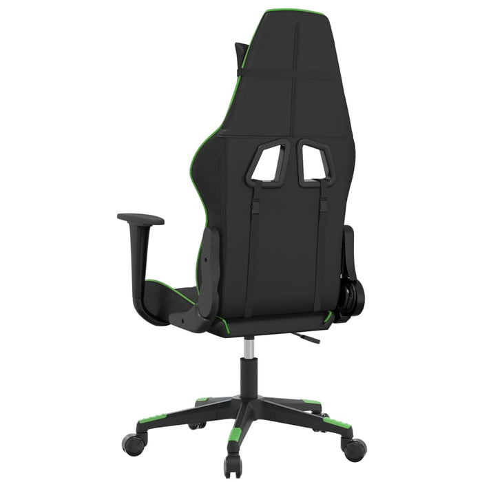 Sedia da Gaming Massaggiante Nero e Verde in Similpelle cod mxl 75873