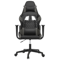 Sedia da Gaming Massaggiante Nero e Grigio in Similpelle cod mxl 70115