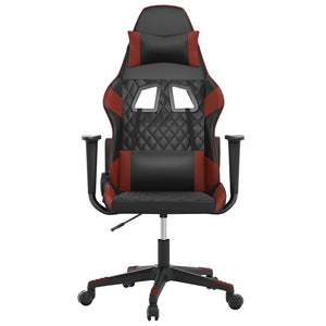 Sedia Gaming Massaggio Nero e Rosso Vino in Similpelle 345518