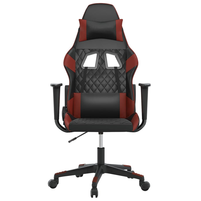 Sedia Gaming Massaggio Nero e Rosso Vino in Similpelle cod mxl 60278