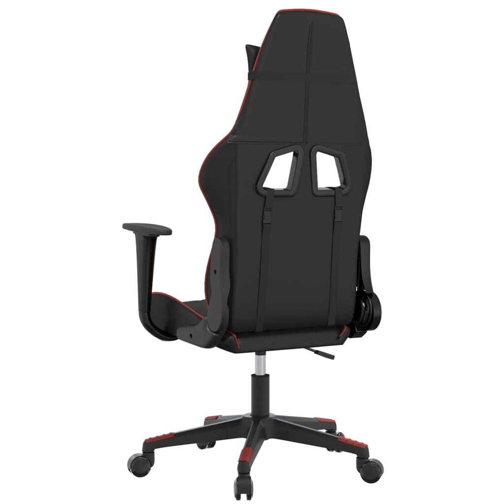Sedia Gaming Massaggio Nero e Rosso Vino in Similpelle cod mxl 60278