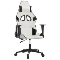 Sedia da Gaming Massaggiante Bianco e Nero in Similpelle 345520