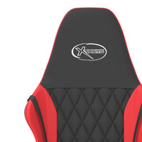 vidaXL Sedia da Gaming Massaggiante Rosso e Nero in Similpelle