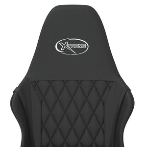 Sedia da Gaming Massaggiante Nera in Similpelle