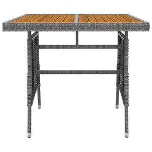 Set da Pranzo per Esterni 3 pz in Polyrattan Grigio 3120092