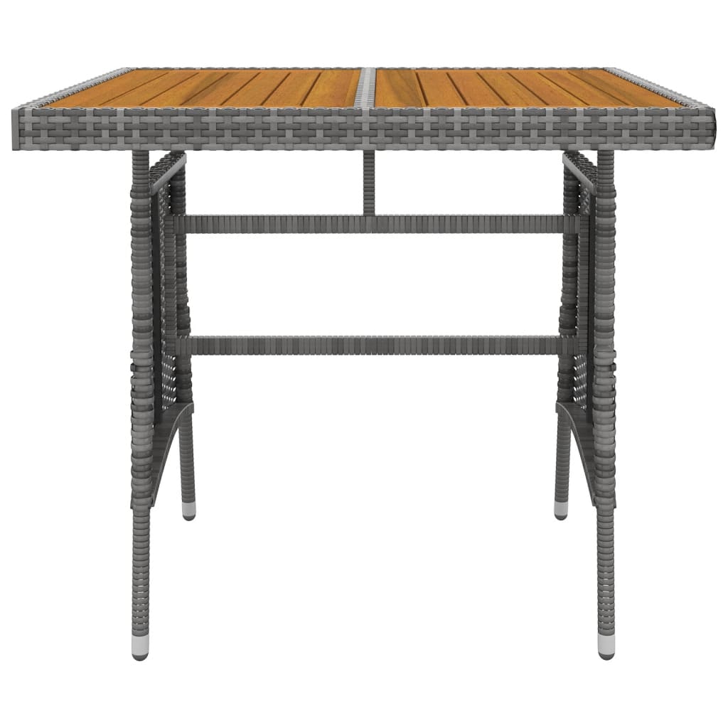 Set da Pranzo per Esterni 5 pz in Polyrattan Grigio 3120093