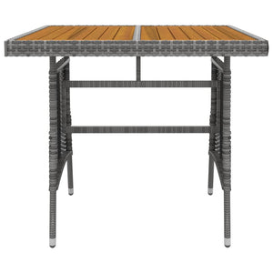 Set da Pranzo per Esterni 5 pz in Polyrattan Grigio 3120093