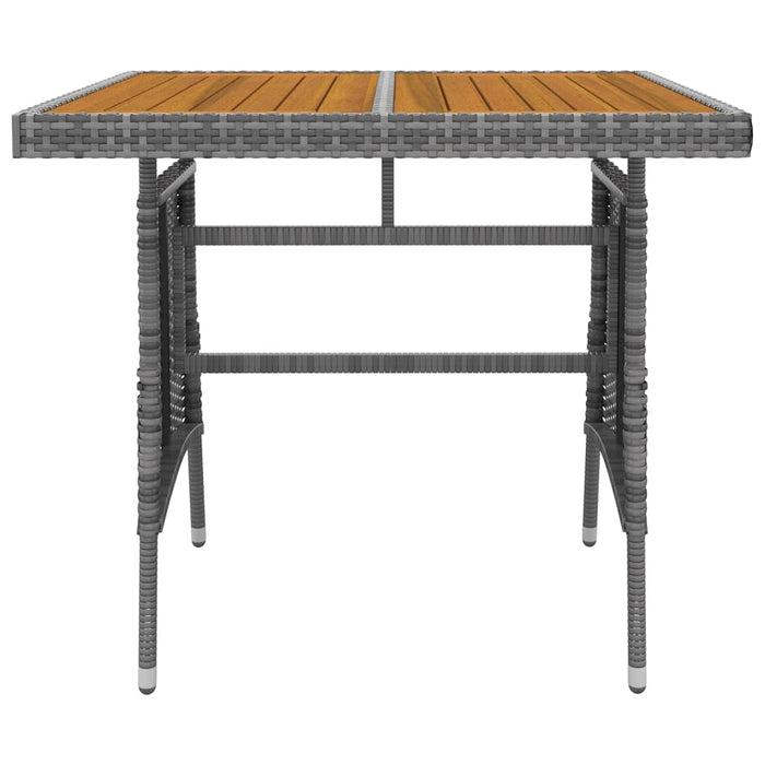 Set da Pranzo per Esterni 5 pz in Polyrattan Grigio