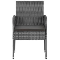 Set da Pranzo per Esterni 5 pz in Polyrattan Grigio 3120104