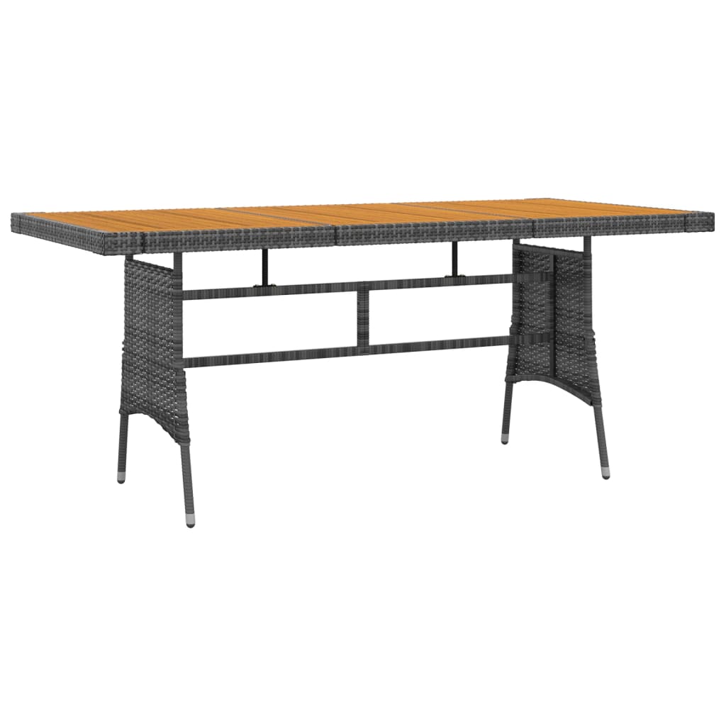 Set da Pranzo per Esterni 7 pz in Polyrattan Grigio 3120112