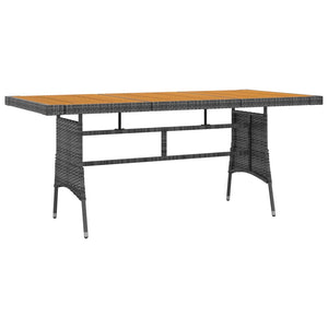 Set da Pranzo per Esterni 7 pz in Polyrattan Grigio 3120112