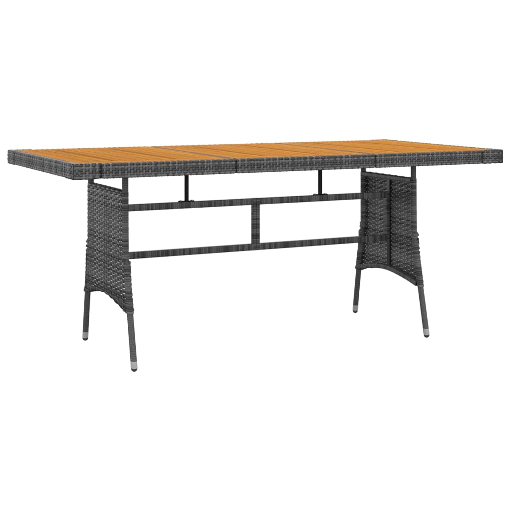 Set da Pranzo per Esterni 9 pz in Polyrattan Grigio 3120113