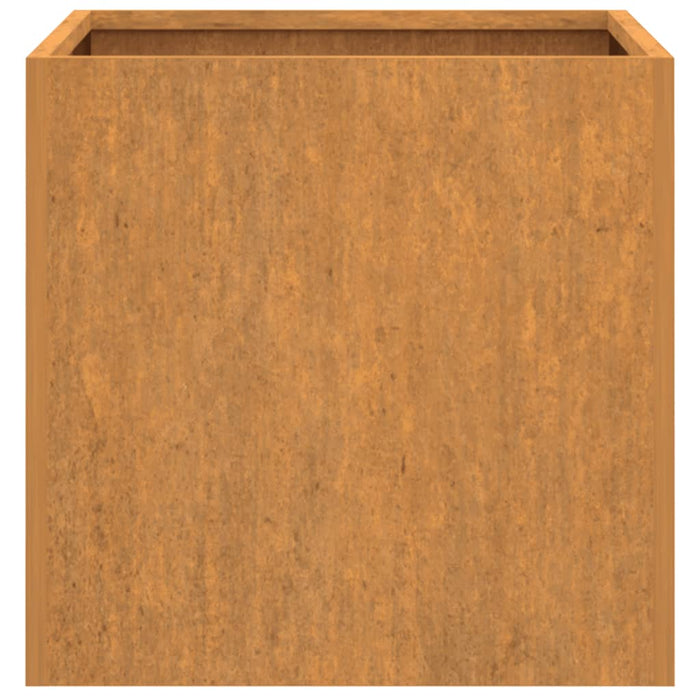 Vassoio fioriera aiuola rialzata piante fiori terrazzo giardino 42 x 40 x 39 cm acciaio corten marrone 02_0037603