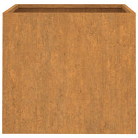 Vassoio fioriera aiuola rialzata piante fiori terrazzo giardino 49 x 47 x 46 cm acciaio corten marrone 02_0037623