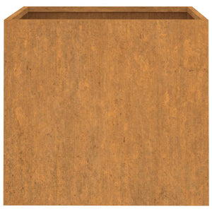 Vassoio fioriera aiuola rialzata piante fiori terrazzo giardino 49 x 47 x 46 cm acciaio corten marrone 02_0037623