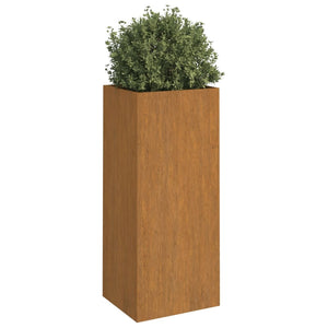 Fioriera-Vaso-Contenitore per Piante 32x29x75 cm in Acciaio Corten