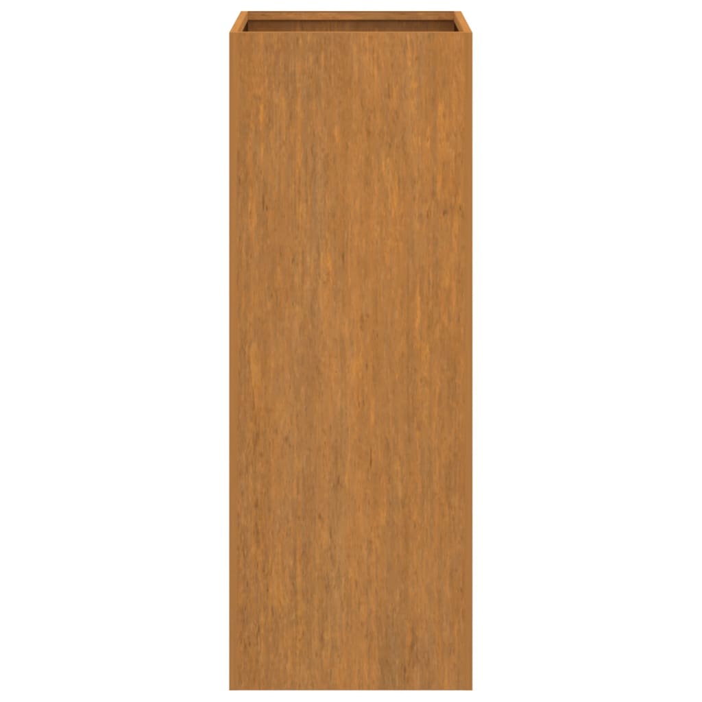 Fioriera-Vaso-Contenitore per Piante 32x29x75 cm in Acciaio Corten