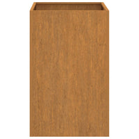 Vassoio per fioriera aiuola rialzata piante fiori terrazzo giardino 42 x 38 x 75 cm acciaio corten marrone 02_0037599
