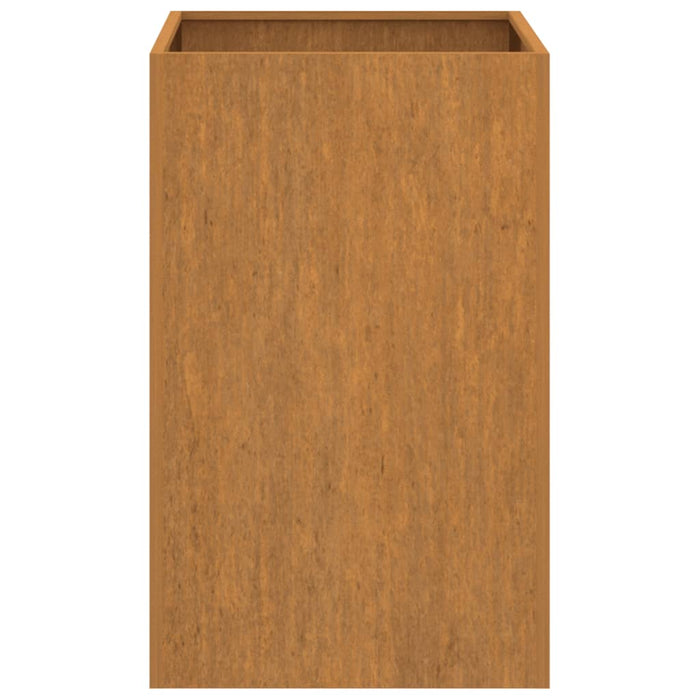 Vassoio per fioriera aiuola rialzata piante fiori terrazzo giardino 42 x 38 x 75 cm acciaio corten marrone 02_0037599