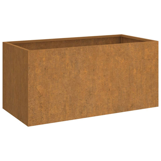 Fioriera-Vaso-Contenitore per Piante 62x30x29 cm Acciaio Corten