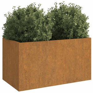 Fioriera-Vaso-Contenitore per Piante 62x40x39 cm Acciaio Corten