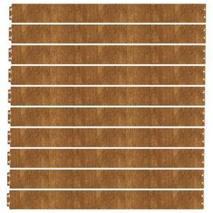 Bordure per Prato 10 pz 10x103 cm Flessibili in Acciaio Corten 821890