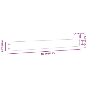 Bordure per Prato 10 pz 10x103 cm Flessibili in Acciaio Corten