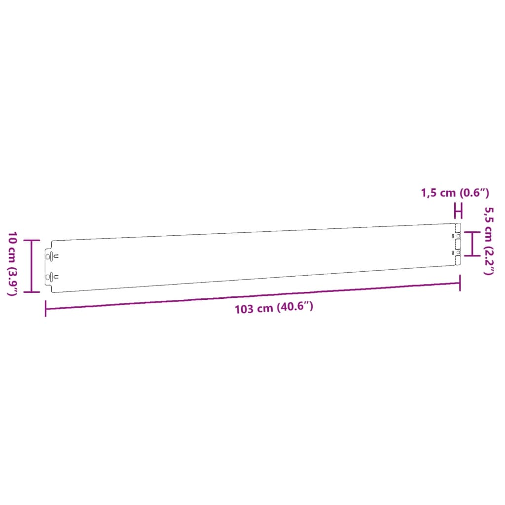 Bordure per Prato 50 pz 10x103 cm Flessibili in Acciaio Corten