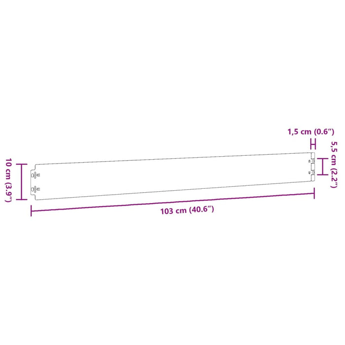 Bordure per Prato 50 pz 10x103 cm Flessibili in Acciaio Corten