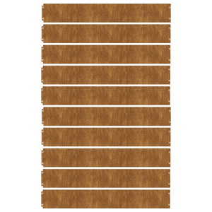 Bordure per Prato 10 pz 15x103 cm Flessibili in Acciaio Corten 821892